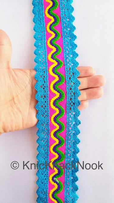 Wholesale Fabric Trim With Embroidery And Crochet, Trim By 9 Yard Lace, Approx. 55mm Wide